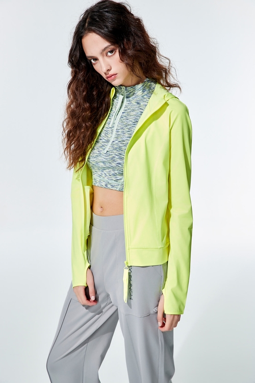 Bright Yellow Breathable Sports Jacket,Hoodie jackets