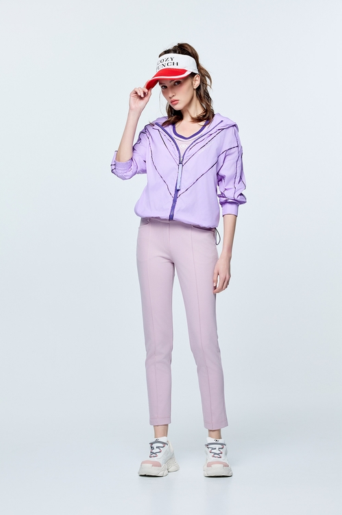 Makeup Pink Casual Fitted Pants,Skinny pants,Skinny pants