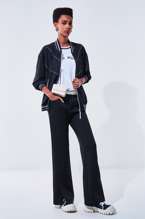 Side-Slit Casual Pants,Pants