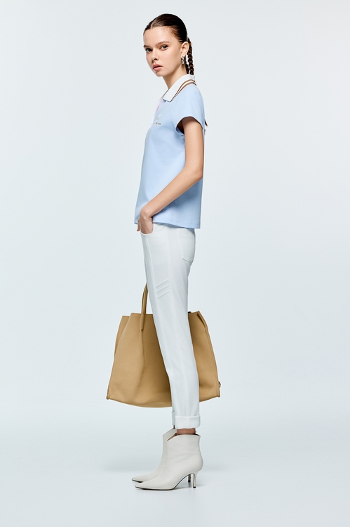 White Slim Fit Pants,Pants