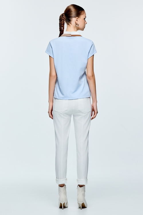 White Slim Fit Pants,Pants