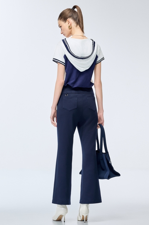 Ocean Cave Color Side Slit Flared Pants,Bell-bottoms,Bell-bottoms,Bell-bottoms