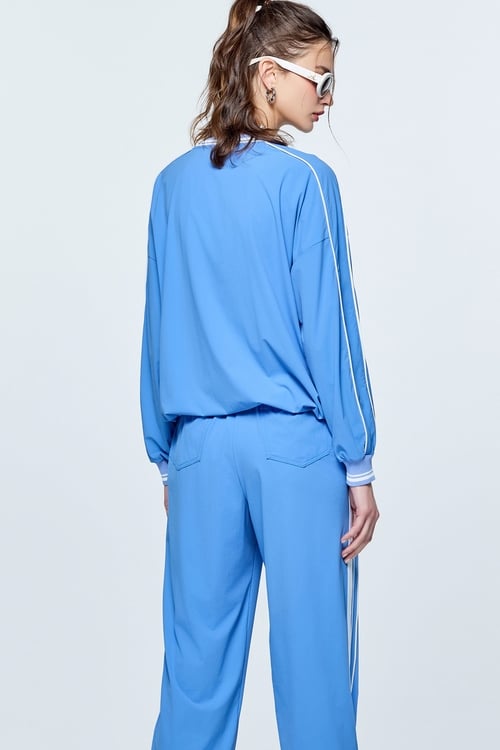 Contrast Trim Detail Sun Protection Collagen Top,CoolTechActivewear