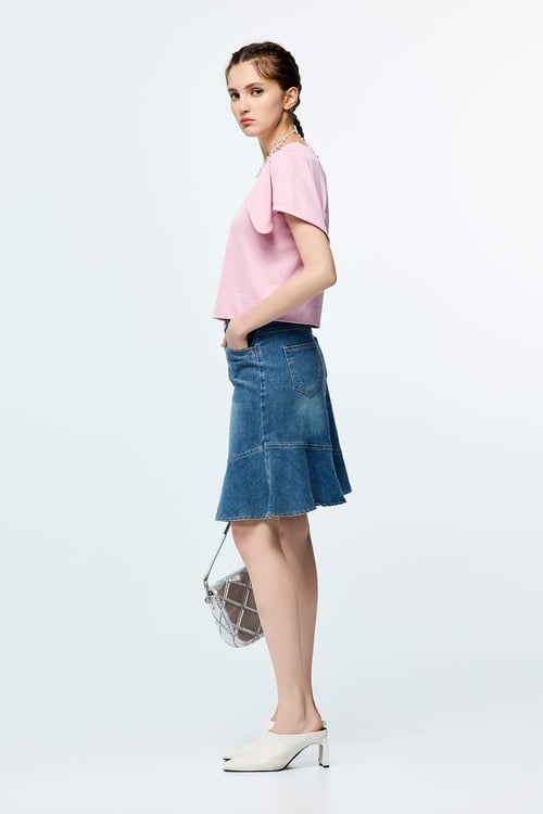 High Performance Collagen Sleeve Detail Top,Casual