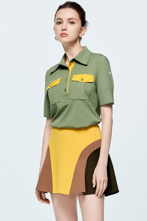 Army Green Polo Shirt,,Army Green Polo Shirt,COZY PUNCH,Jackets,Outerwear,Season (AW) Look,COZY PUNCH,Tops,Season (AW) Look