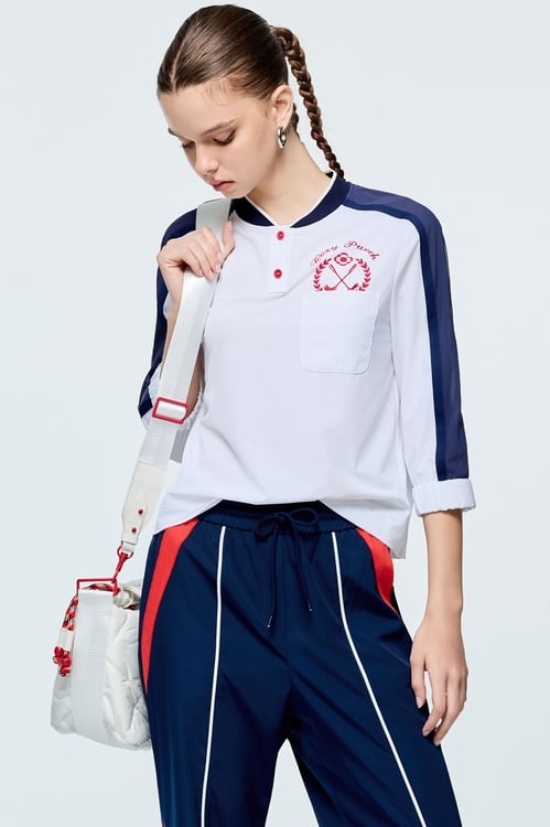 Collagen Contrast Colour Top,COZY PUNCH