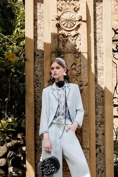 R Logo Light Blue Blazer