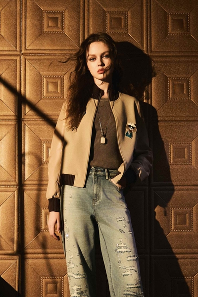 Front Graphic Bomber Jacket