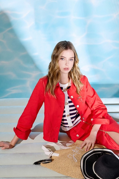 Chilli Red Classic Denim Jacket