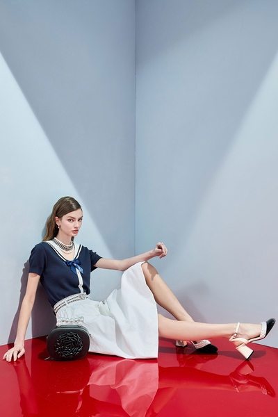 White Linen Midi Skirt