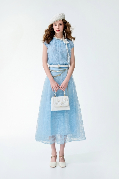 Contrast Flora Lace Maxi Skirt