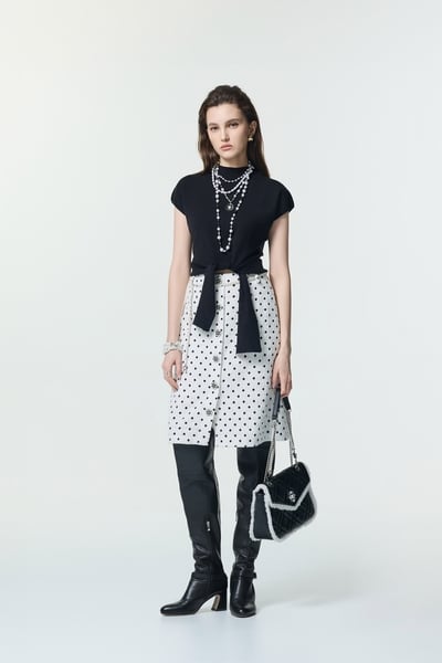 Retro Polka Dot A-line Skirt