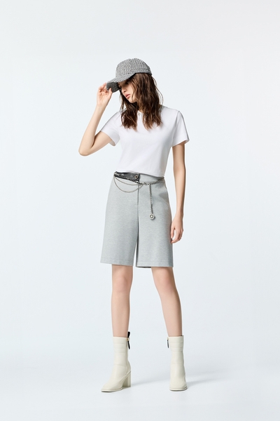 Light Grey Casual Bermudas