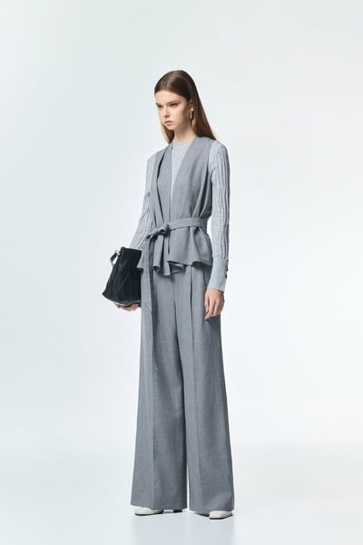 Grey Wide Leg Pants