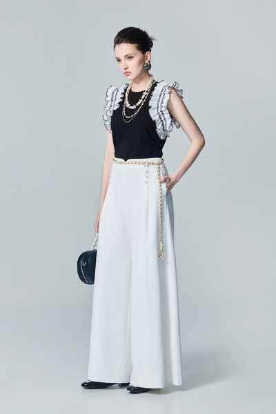 Pearl White Wide Leg Pants