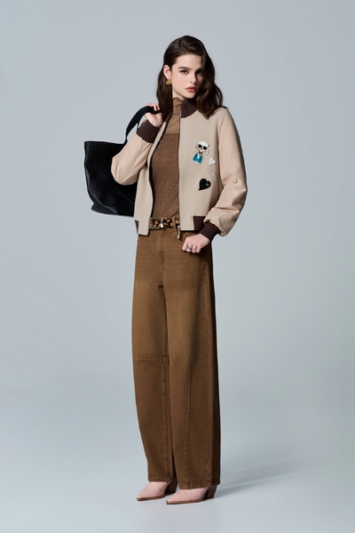 Coco Brown Wide Leg Jeans