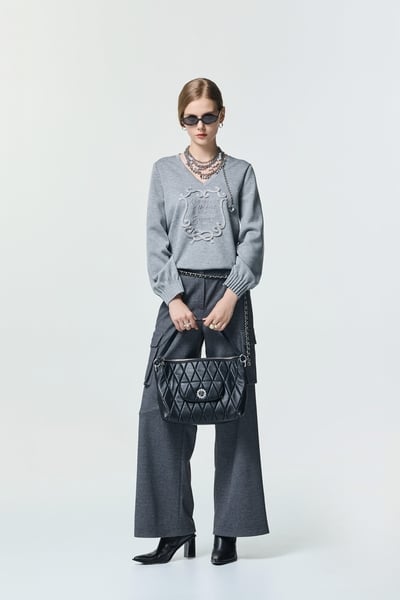 Grey Wide Leg Pants
