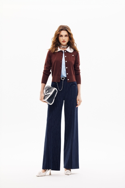 Pinstripe Navy Pants