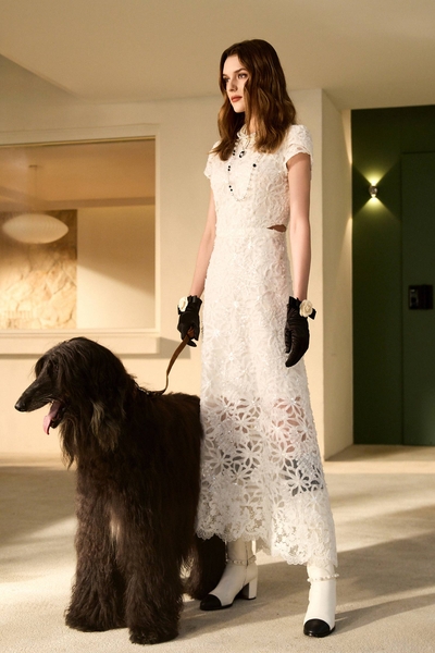 Short Sleeve Floral Lace Maxi Dress