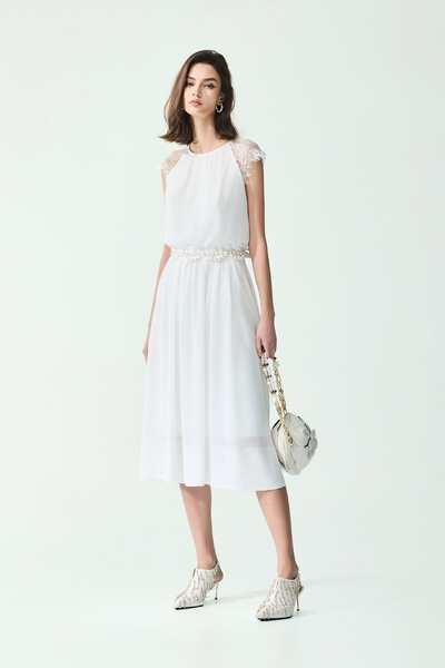 Classic White Lace Dress