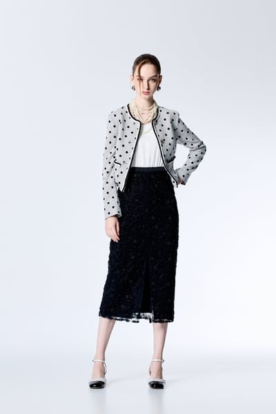 Sleeveless Black White Contrast Dress