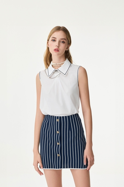 Necktie Knot Detail Vest