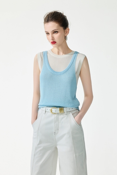 Two Piece Casual Knit Vest