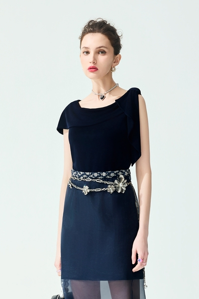 One Sided Shoulder Knot Detail Top
