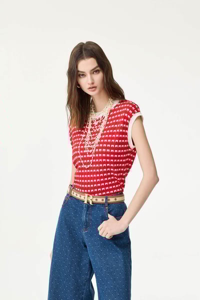 Distress Detail Knit Vest