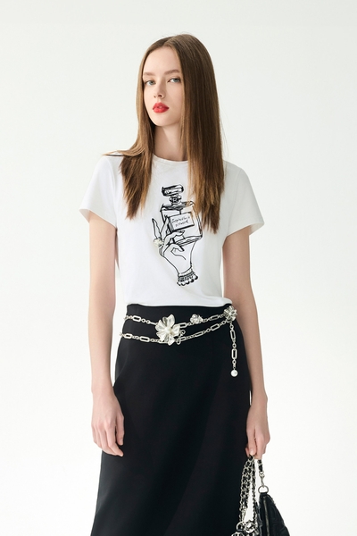 Front Embroidery Graphic Tee