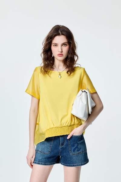 Short Sleeve Yellow Top