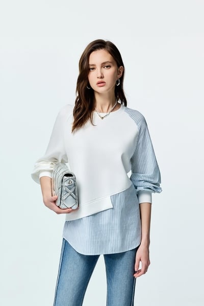Long Sleeve Patchwork Top