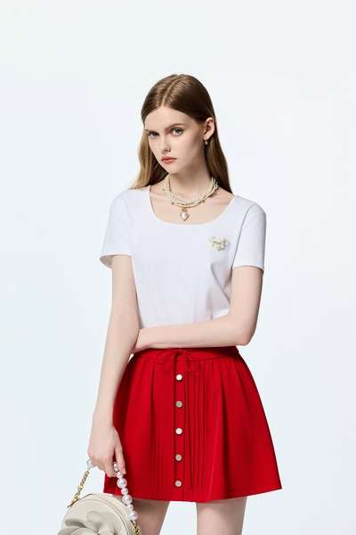 Stylish Back Detail Short Sleeve Tee