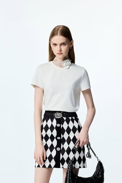 Front Slogan Short Sleeve Tee