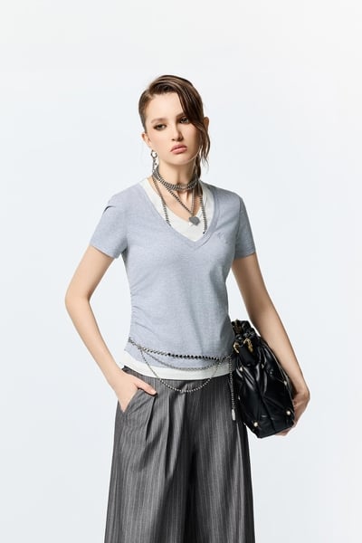 Fake Two Pice Short Sleeve Tee