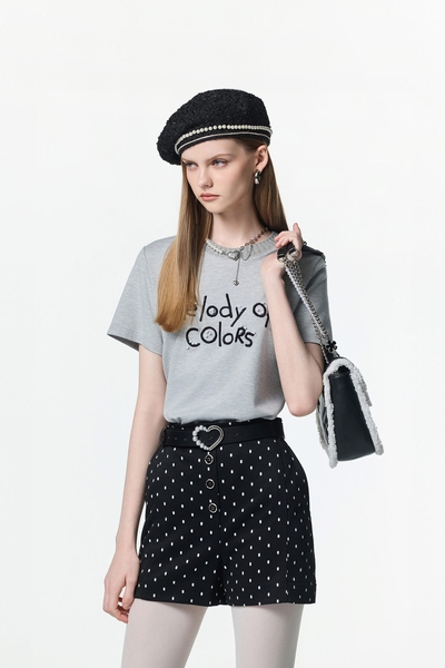 Front Slogan Grey Tee