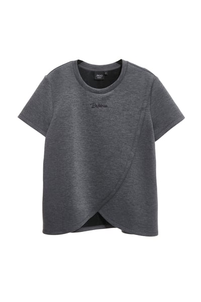 Front Overlap Detail Short Sleeve Top