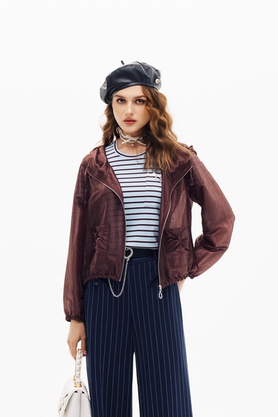 Navy Stripe Short Sleeve Top