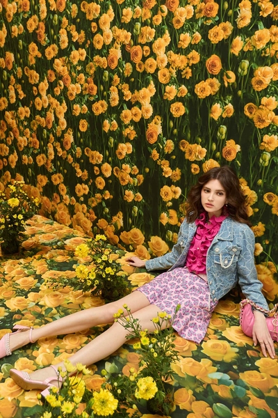 Floral Print Heart Pattern Shorts