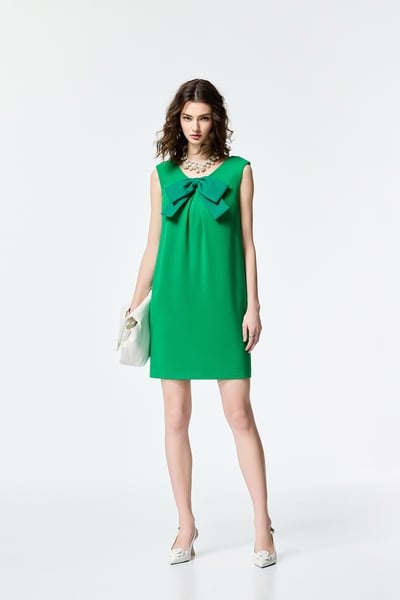 Front Bow Sleeveless Dress