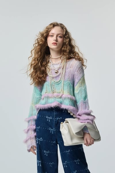 Gradient Multi Colour Knit Top