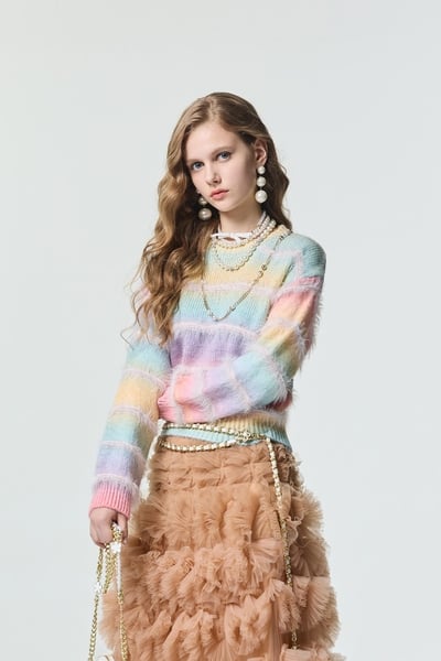 Multi Colour Gradient Knit Top