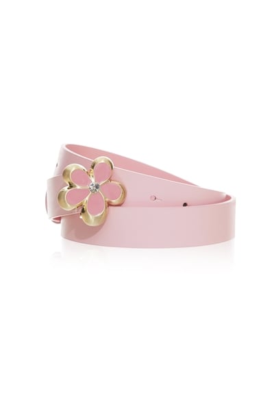 Diamonte Floral Leather Belt