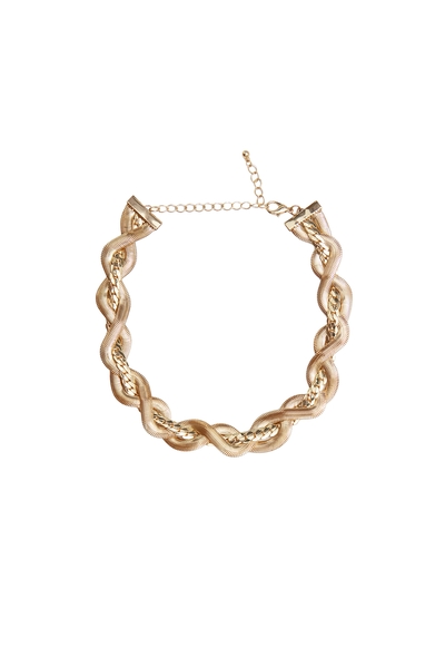 Braided Gold Chain Necklace