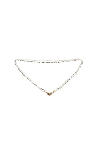 Heart Pendant Pearl Neckalce