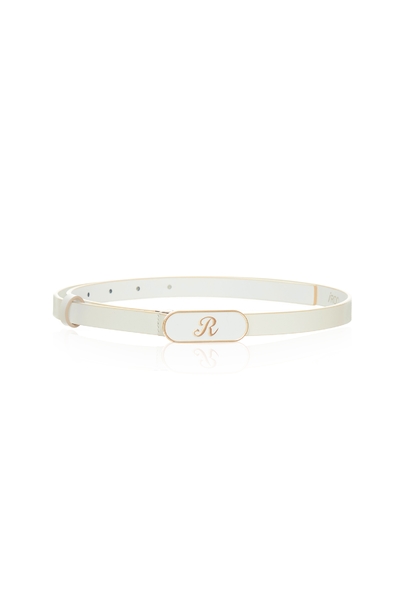 Classic R Logo Thin Leather Belt