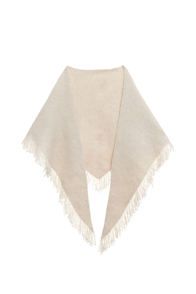 Cream Fringe Detail Shawl