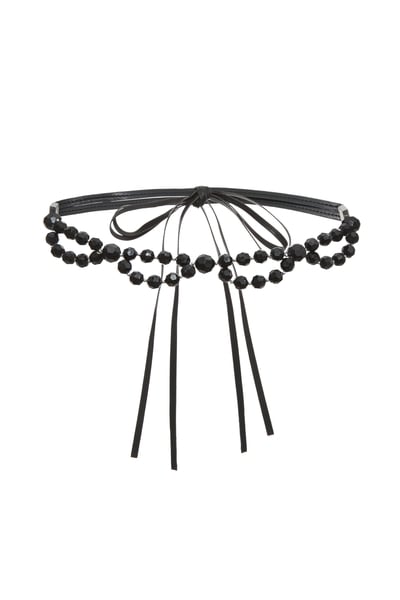 Leather Strap Pearl Belt