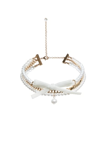 Classic Pearl Ribbon Necklace