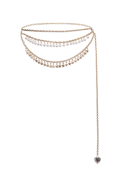 Multi Layer Pearl  Chain Belt